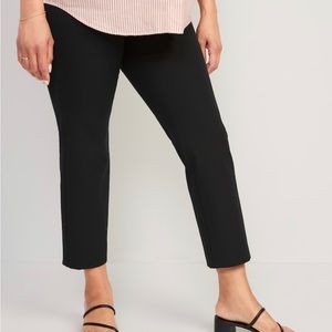 Maternity side panel pixie straight leg ankle pants